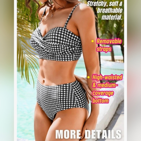 Gingham Bikini #625 NWOT - Picture 8 of 11